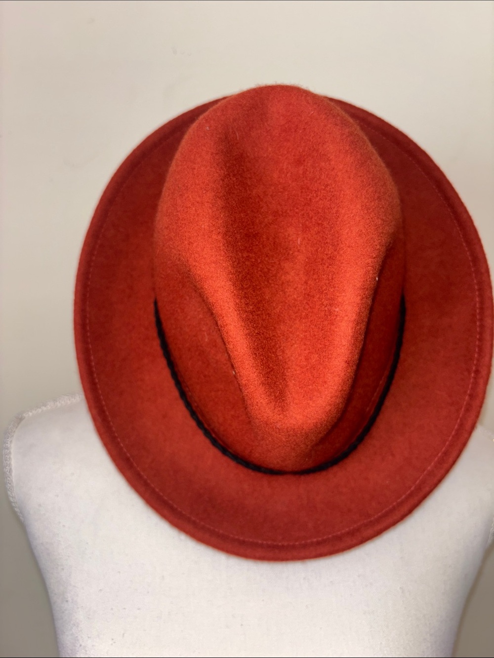 Stylish Women’s Fedora Hat in Burnt Orange